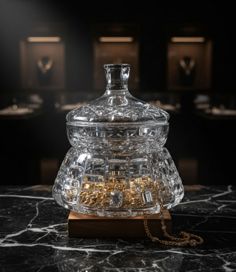 Heavy Heirloom Crystal Engagement Ring Vault – Antique Proposal Display -  ❤️