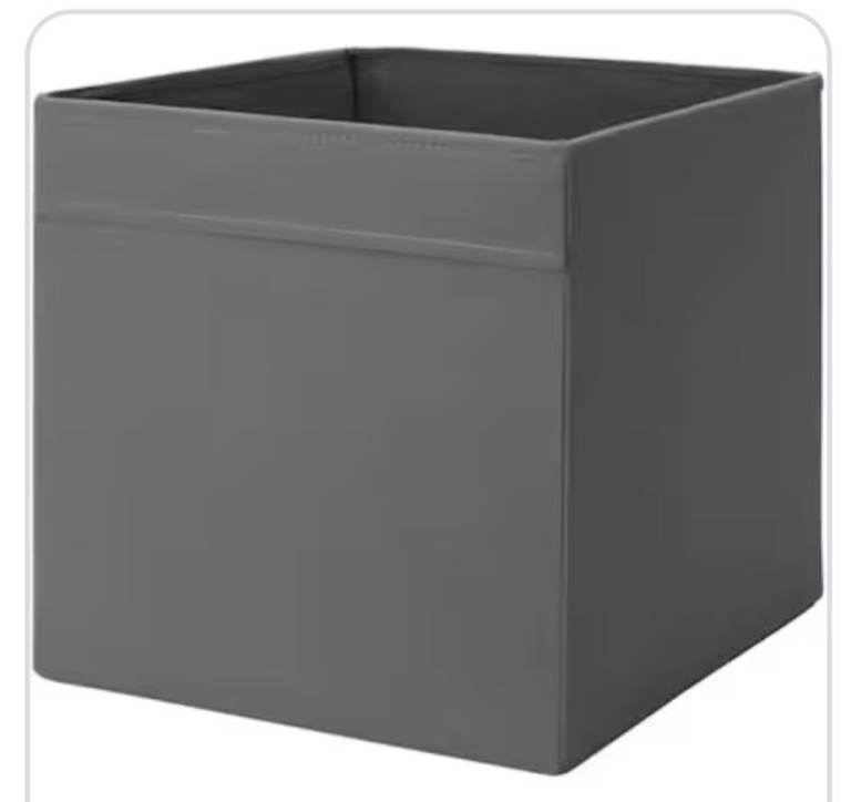 Kallax storage boxes grey and  blue