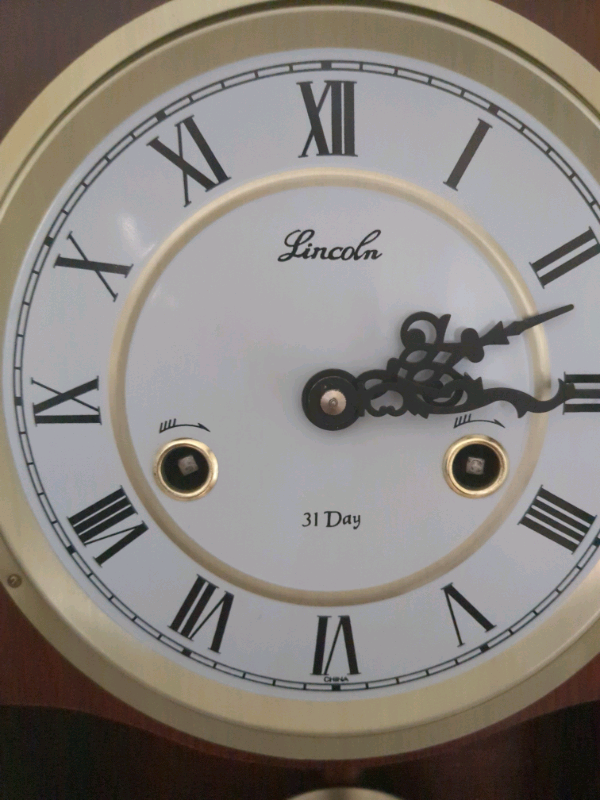 Collect from Bournemouth mahogany chiming WALL CLOCK Works PERFECTLY 