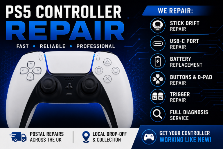 PS5 Controller Repair Service – Stick Drift, USB-C, Battery, Buttons, Trigger