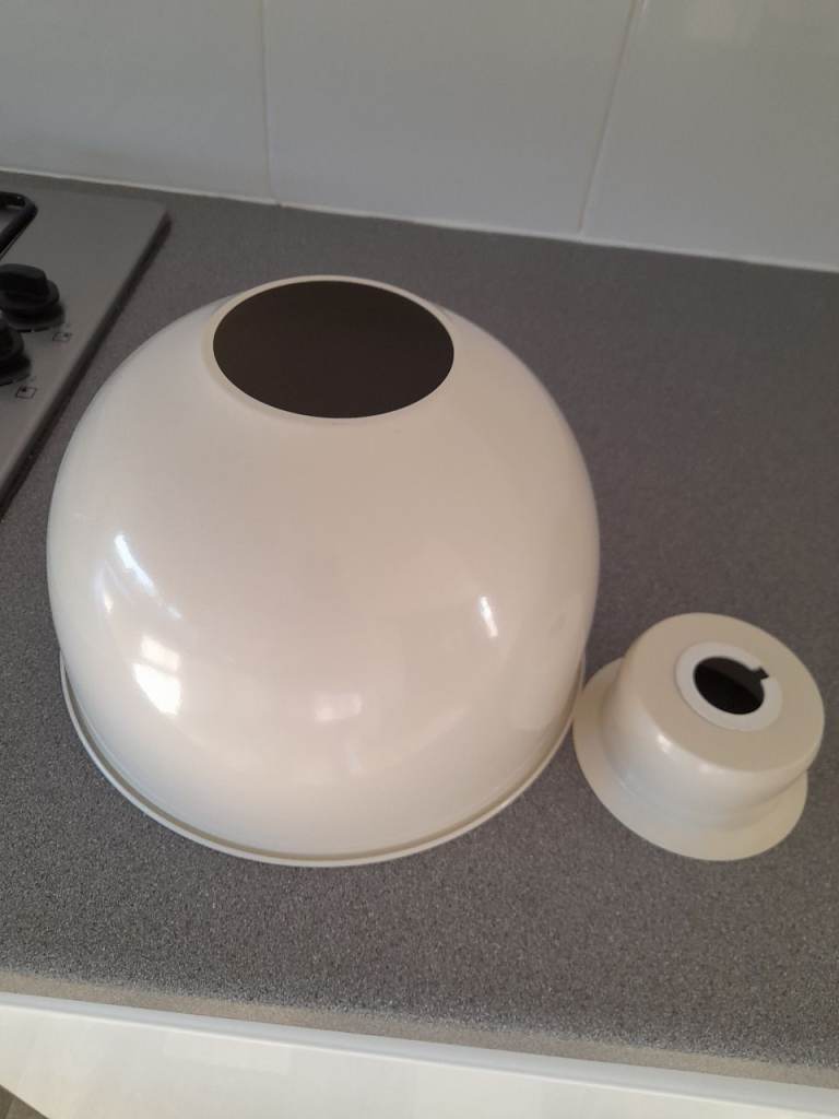 Cream metal pendant lampshade, only £5