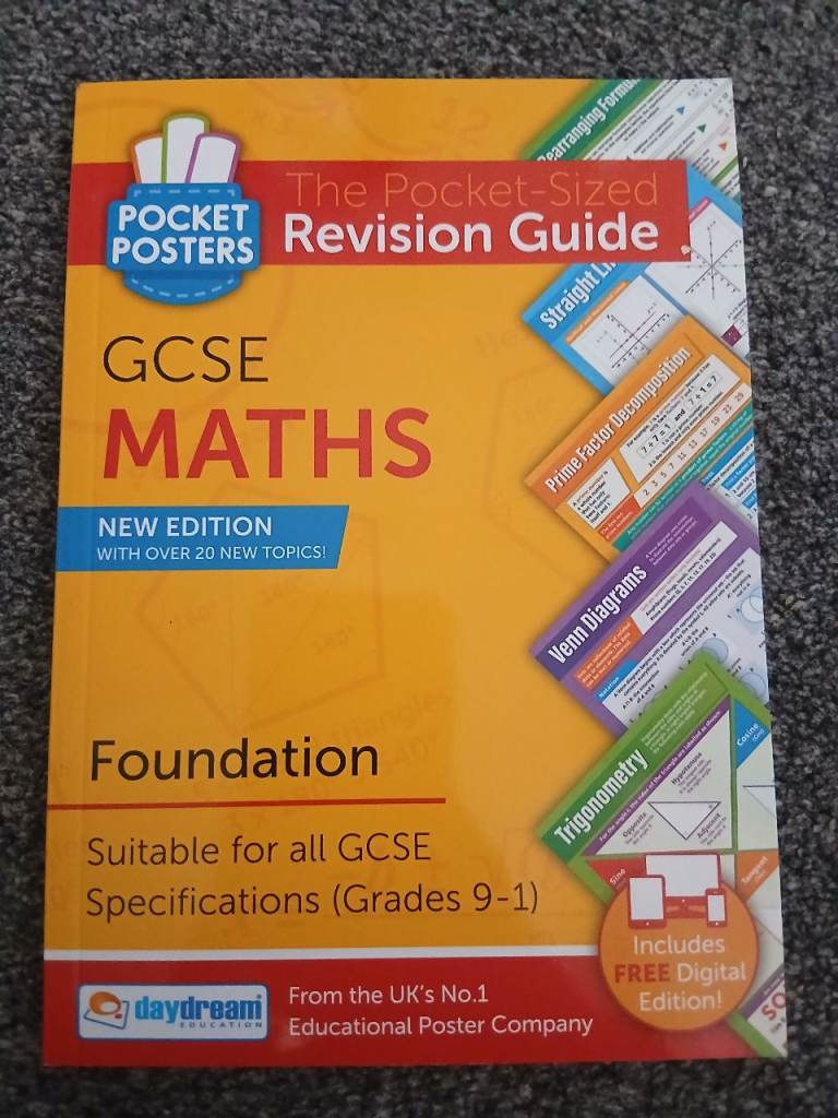 GCSE Maths Foundation Revision Guide by Pocket Posters