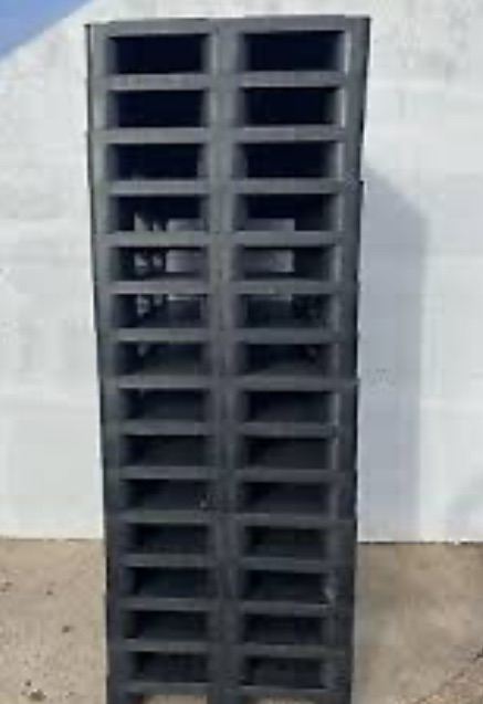 Black plastic euro pallets