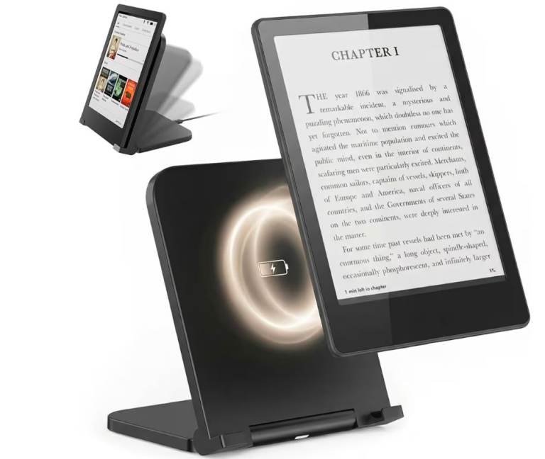  Foldable Wireless Charging Dock for Kindle Paperwhite Signature (2022/2024)