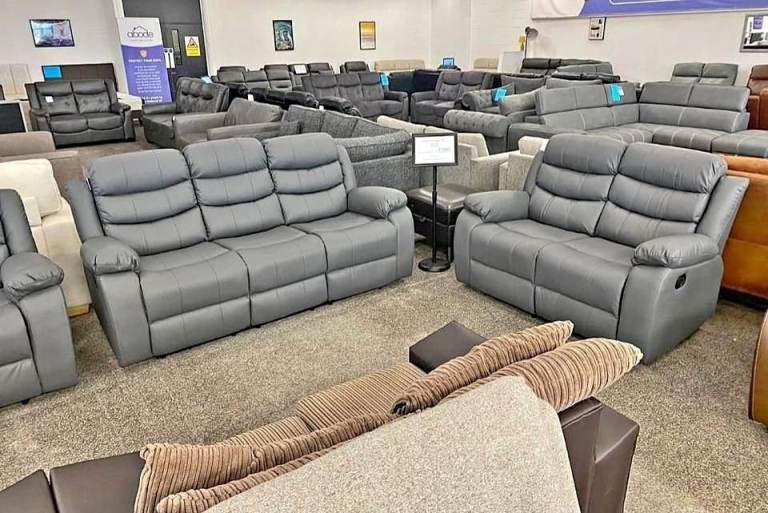 Grey Recliner Sofa Set - Three Seater and Two Seater /Awesome Price ~Order Now 