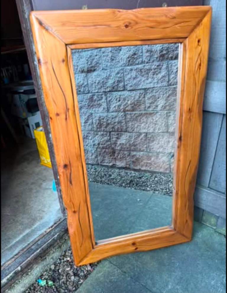 Large Solid Oak Mirror