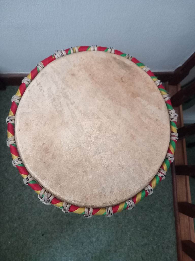 Djembe Drum, hardwood, 50cm high 27cm head