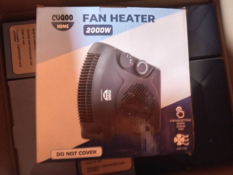 9x  CUQOO 2000W Fan Heater – New in Box