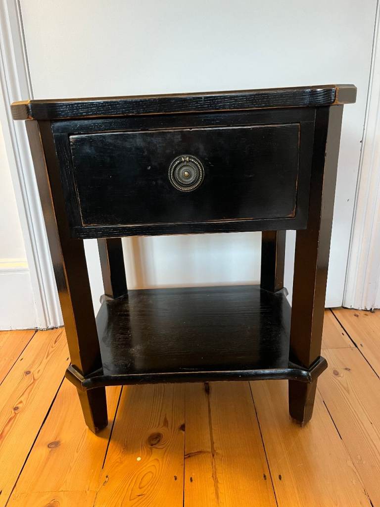 Vintage chinese old wood bedside table 