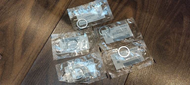 5 x GENUINE Subaru Oil Sump Plug Washers Fits Impreza Forester Legacy 11126AA000