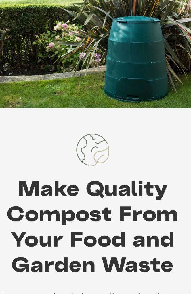 Large food and grass compost bin original green Johanna 