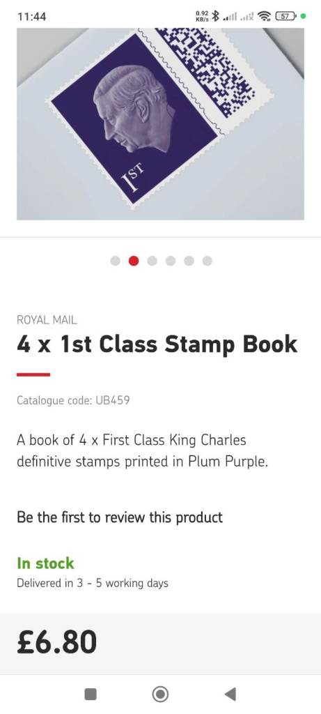 Royal mail tickets availble