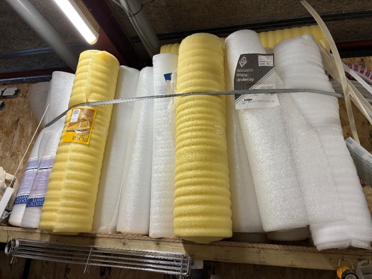 Acoustic underlay for wood/laminate flooring 
