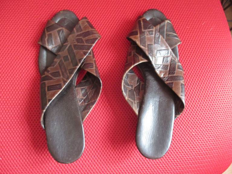 ITALIAN PATCHWORK LEATHER MULES