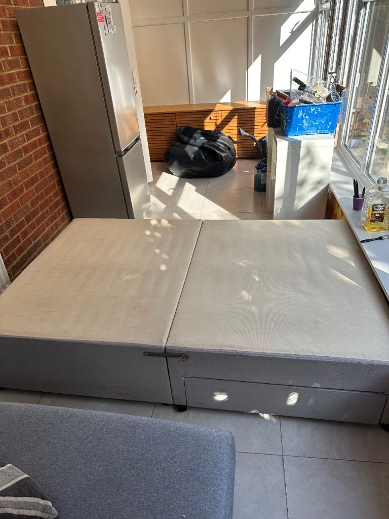 Free - small double divan base with drawers