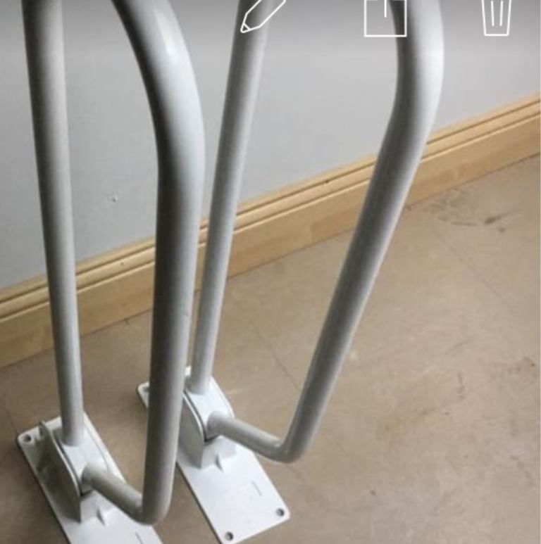 Drop Down Grabrails Toilet Wall attach rails set of two 