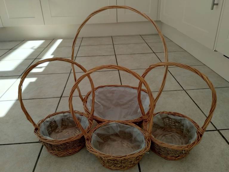 Set of 4 Wicker Baskets for sale