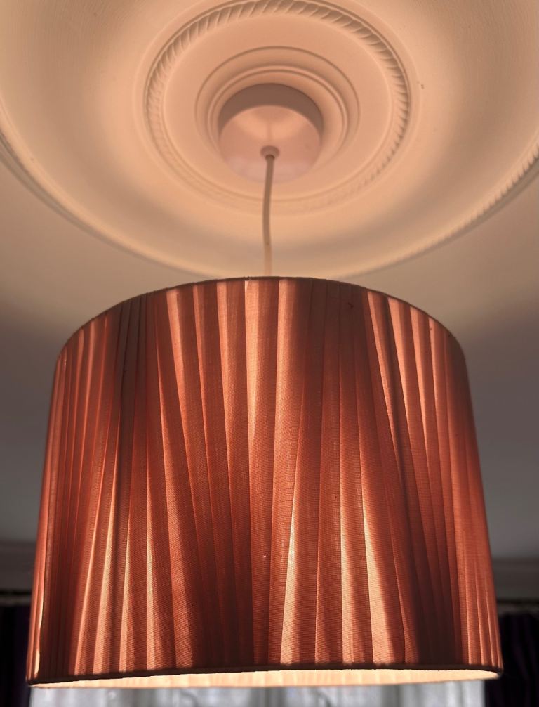 Ceiling Pink Lamp shade -Like new