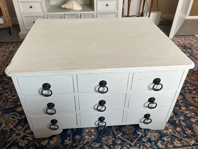 Apothecary style rustic coffee table 