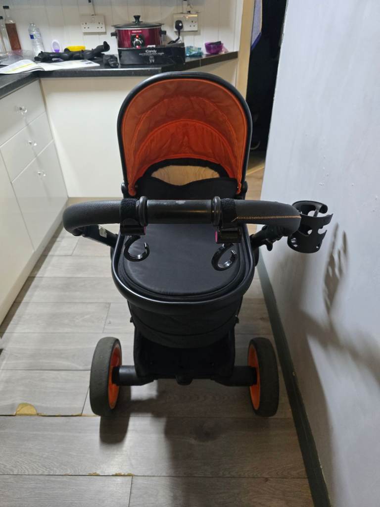 iCandy designer collection Peach-Black Carrycot & Pushchair Combo