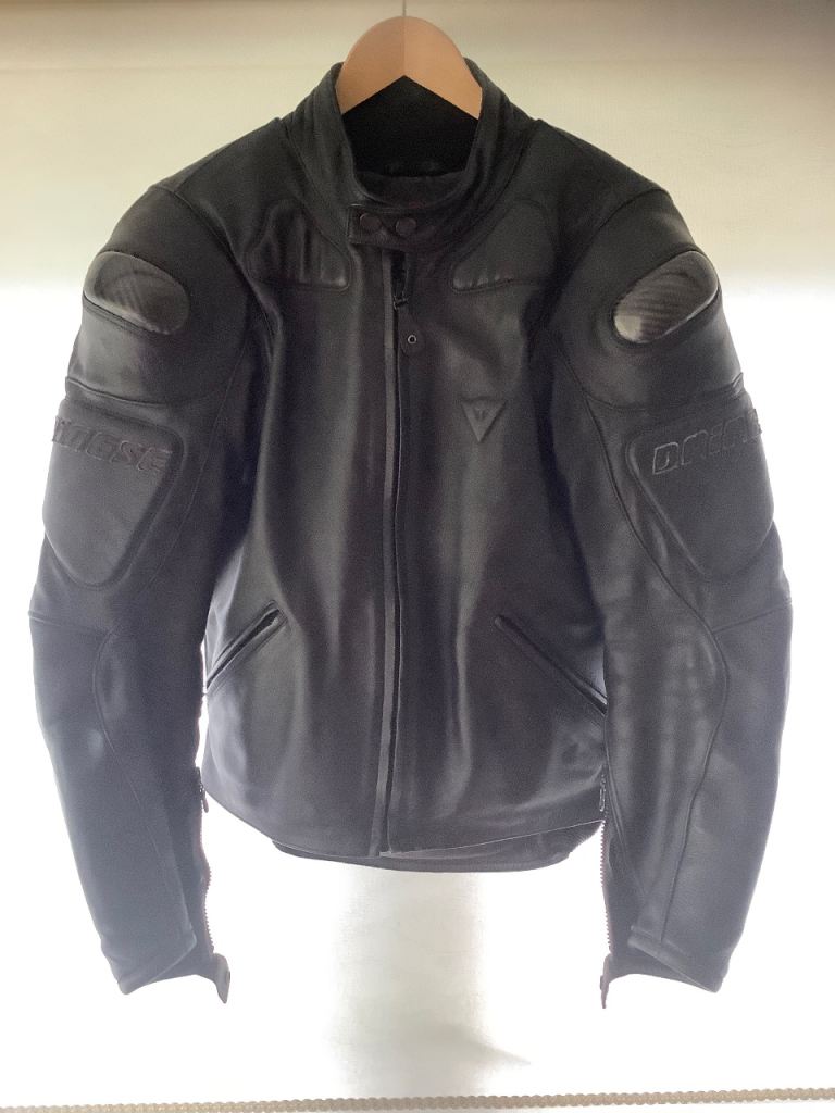 🏍️ DAINESE RACING LEATHER MOTORCYCLE 🏍️ JACKET 🧥 (SIZE 50)