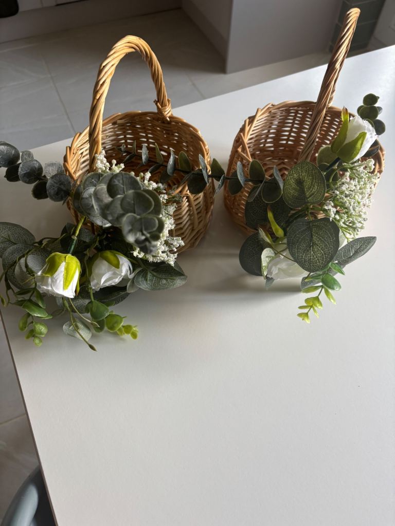 2 Flower girl baskets