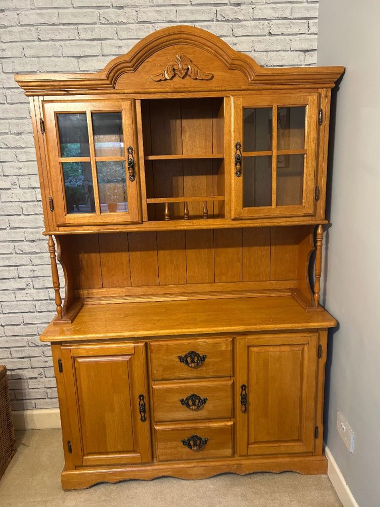 Vintage wooden larder dresser cabinet
