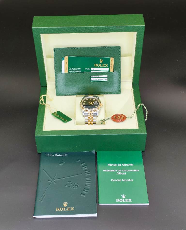 Rolex Datejust 36 – Ref. 116233 – Black Diamond Dial – 2008 – Full Set