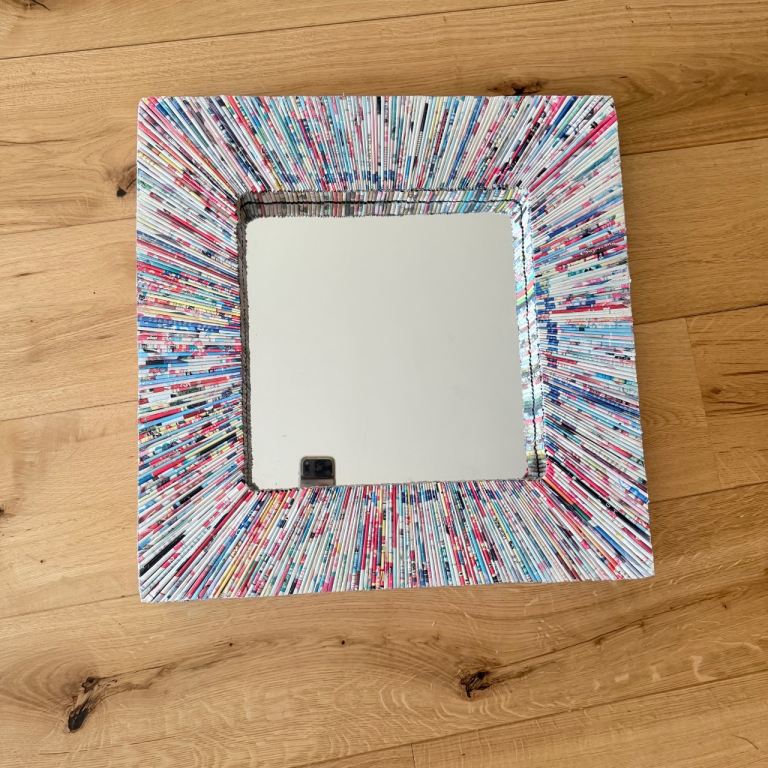 Habitat Cohen Square Recycled Magazine Mirror – Good Condition