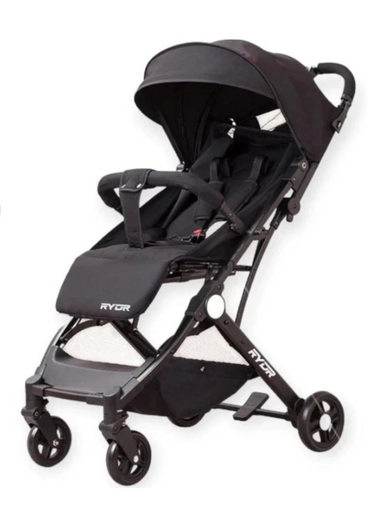 image for Portable Baby Stroller One-Hand Folding Pushchair W/Adjustable Backrest