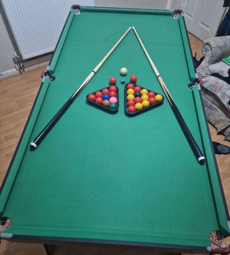 HY-PRO 6ft x 3ft Foldable Pool Table with All Accessories