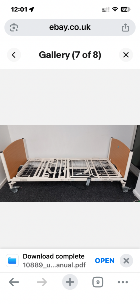 Mobility bed Sidhil Solite Medical Bed Electric Profiling Bed