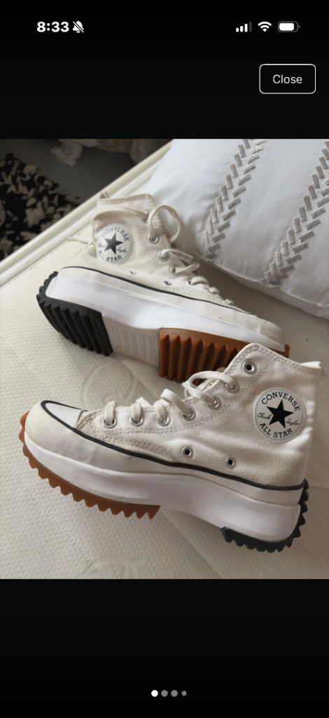 Converse Run Star Hike High Top Trainers - White, Size 5