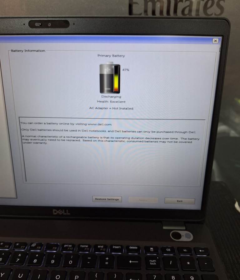 Dell Precision 3541,15 Inch ,Intel Core i7,  16GB RAM ,477GB SSD ,W11 Pro