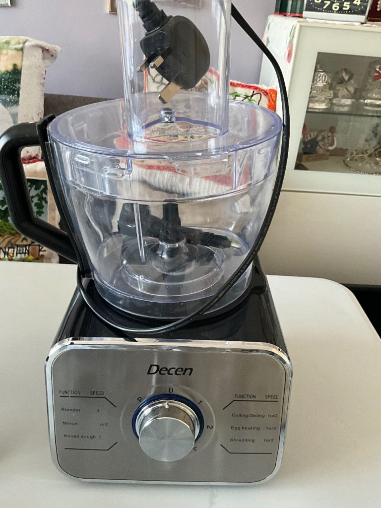 Decen Food Processor with Multiple Attachments - As Good As New