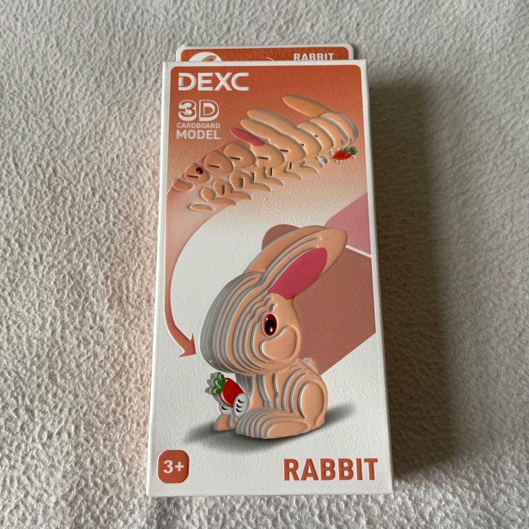 Dexc Rabbit 3D Cardboard Model Kit Kids Craft Activity