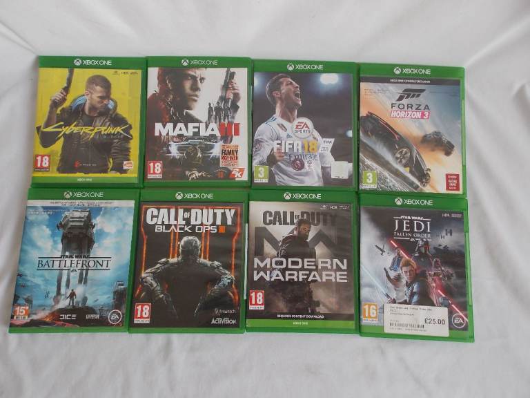 8 x XBOX ONE Game Bundle COD Modern Warfare Cyberpunk Mafia 3 Forza 3