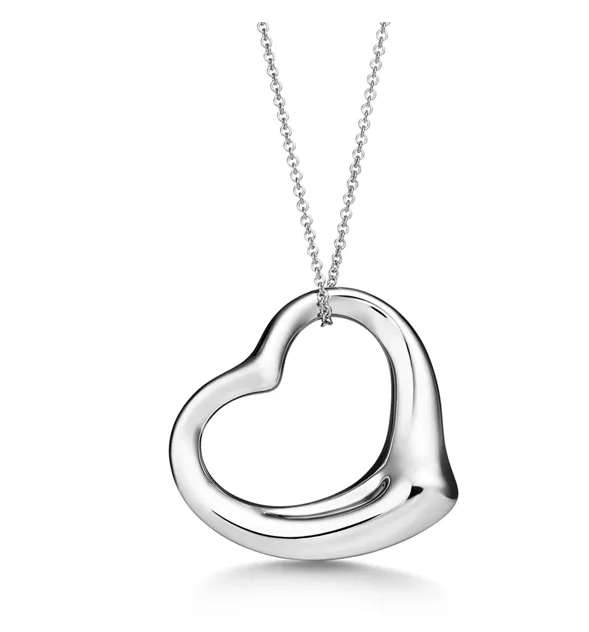 Tiffany & Co. Elsa Peretti Open Heart Pendant Necklace – Silver, As Good As New