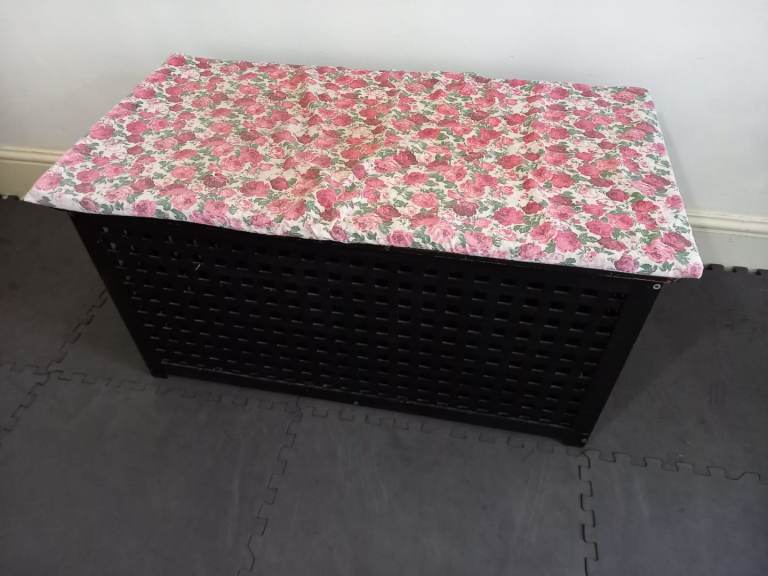 FREE DELIVERY IKEA HOL Black Storage Cupboard Box Seat Chair Side Table Furniture 