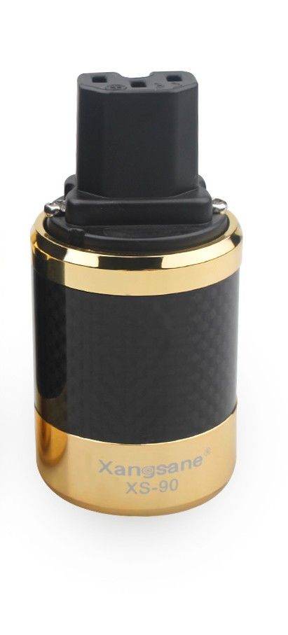 XANGSANE XS-90 IEC C15 CARBON FIBRE RHODIUM PLATED RED COPPER CONNECTOR