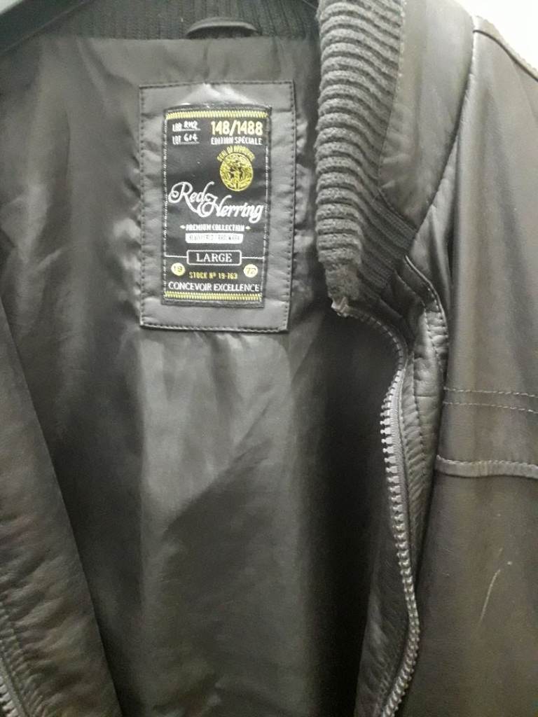 Mens leather jacket.