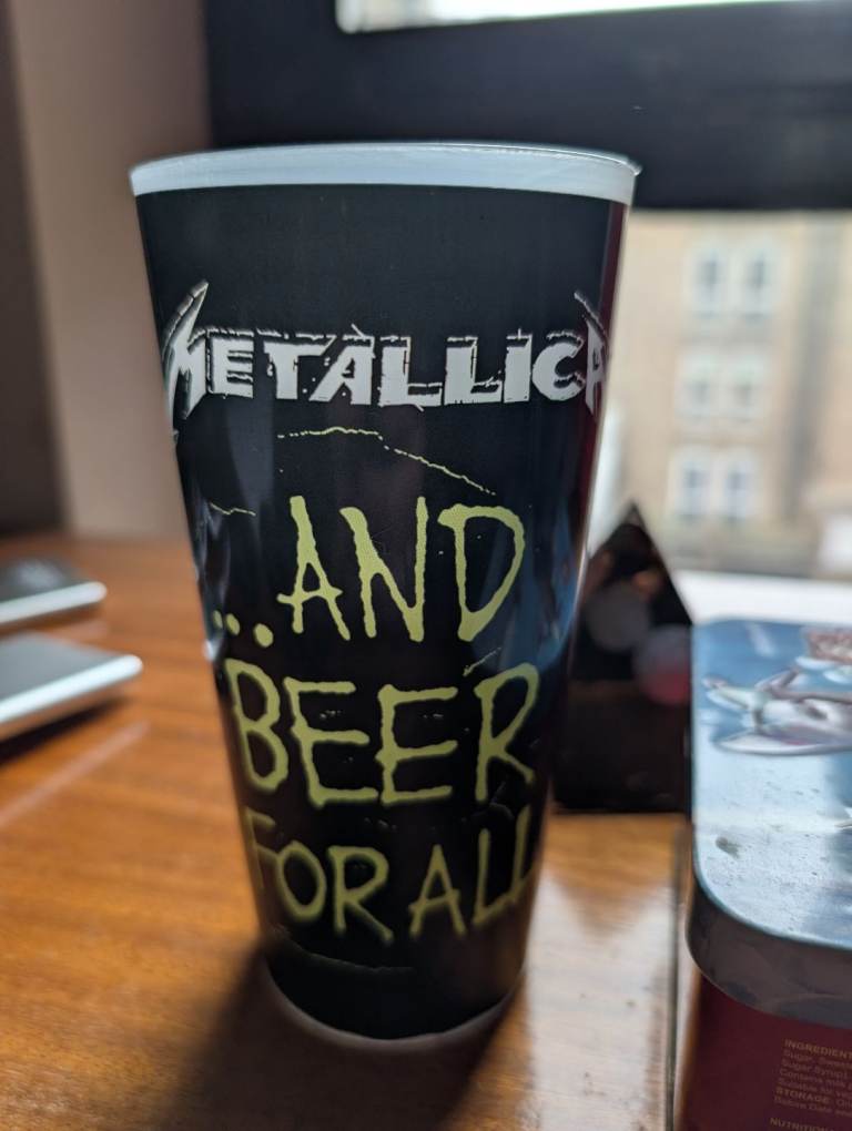 Metallica beer cup