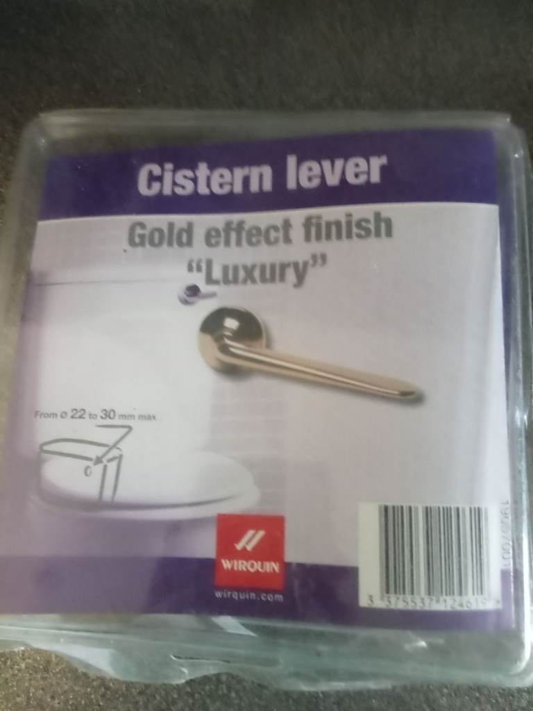 Wirquin gold effect cistern lever 