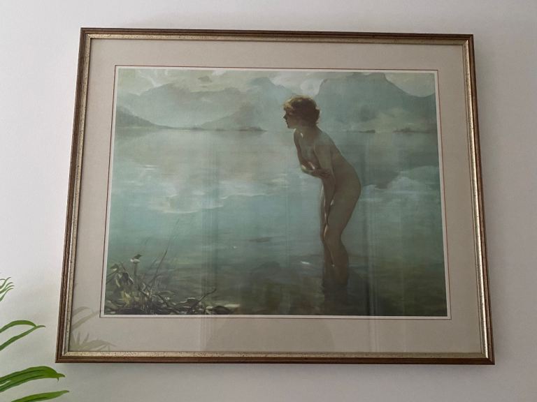 Large Framed Print by Paul Chabas 'September Morn' 88cms x 72cms