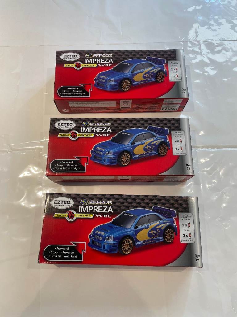  3x Brand New Sealed EZTEC Subaru Impreza WRC RC Cars