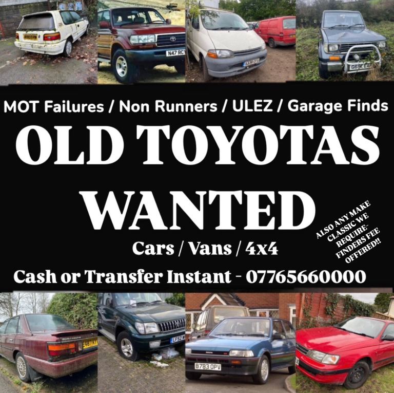 WANTED TOYOTAS HILUX, HIACE, LANDCRUISER, COROLLA , RAV4, AVENSIS, CARINA, MR2, CELICA, YARIS
