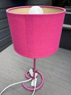 Pink bedside light or desk lamp