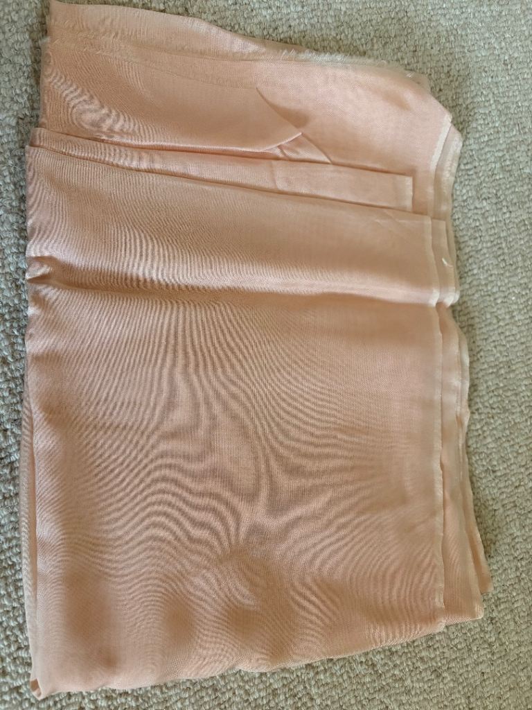 Material - Pink Silky Lining Material Size - Approximately 35 x 148 inches