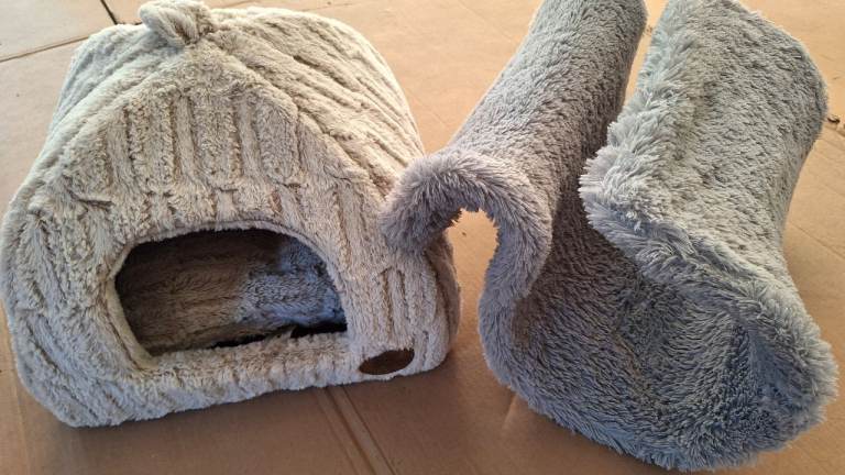 Cat igloo bed, and radiator bed