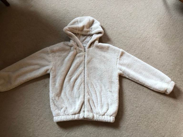 Girl Fluffy Faux Fur Jacket F&F size 12-13 years